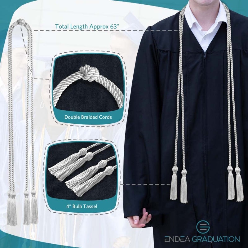 Endea Graduation Double Honor Cord (White) - Image 3